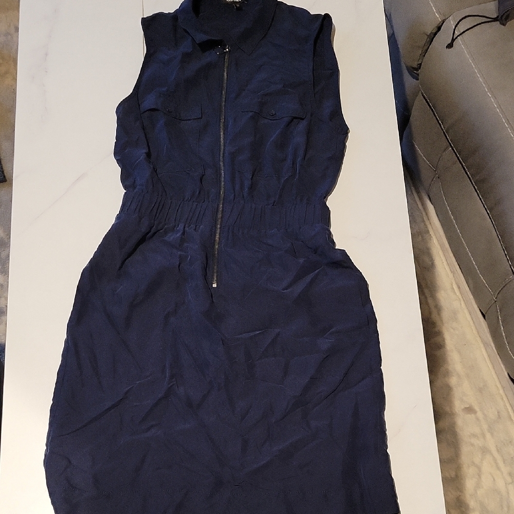 Express Blue Sleeveless Sheath Dress